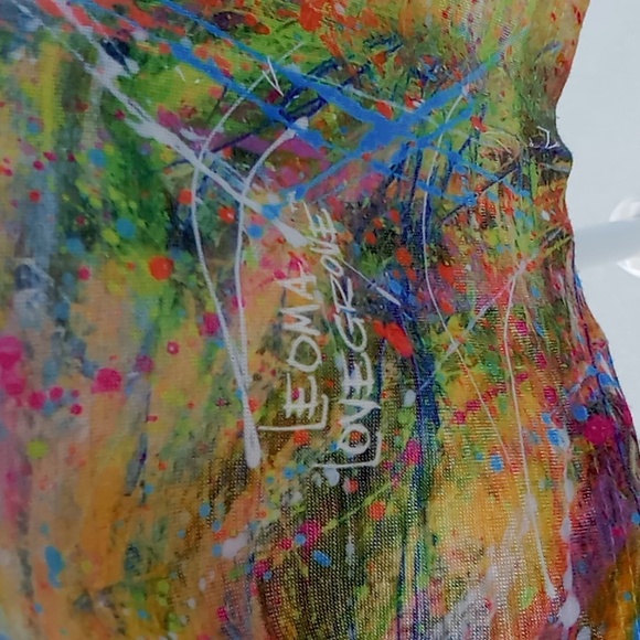 Leoma Lovegrove Shirt Colorful  Short Sleeve Bicycle/Basket Of Flowers PS - Picture 5 of 13